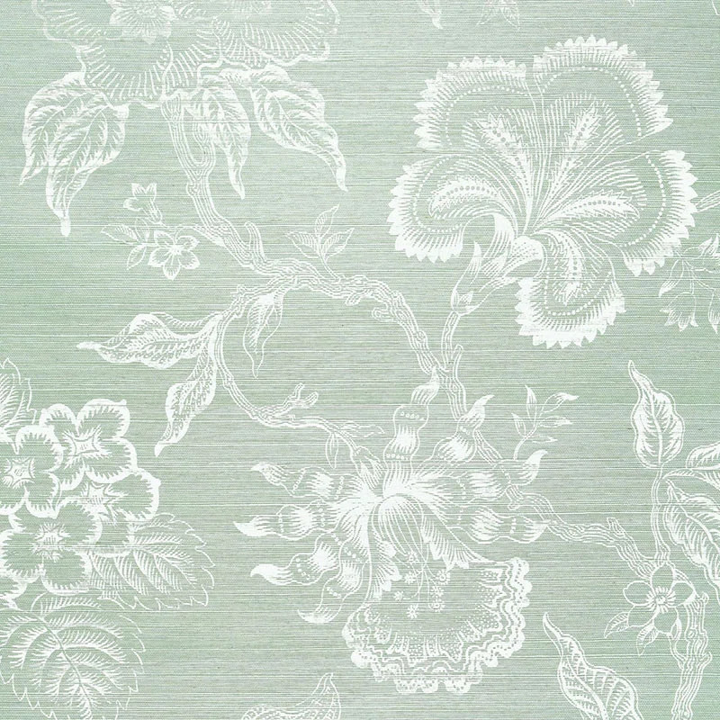 Schumacher x Celerie Kemble Hothouse Flowers Sisal Wallpaper | Wayfair North America
