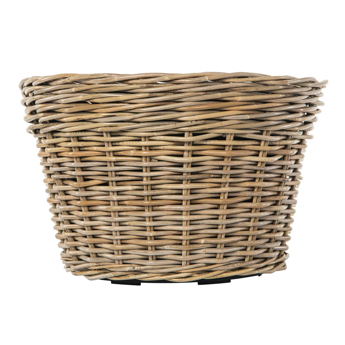 Rattan Kobo Conical Indoor & Outdoor Planter Basket with Plastic Pot, Small | Wayfair North America
