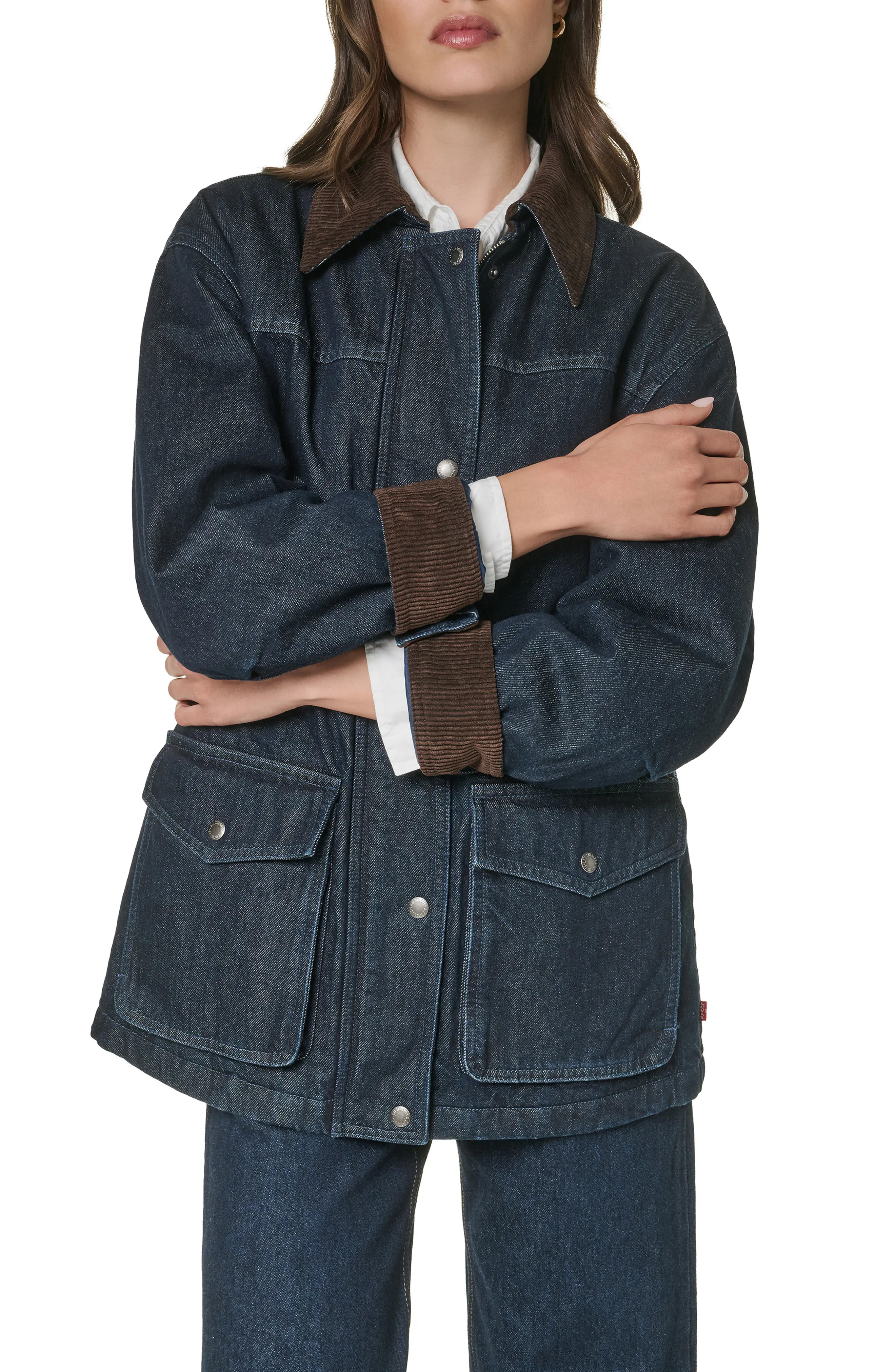 Corduroy Collar Military Jacket (Women) | Nordstrom | Nordstrom