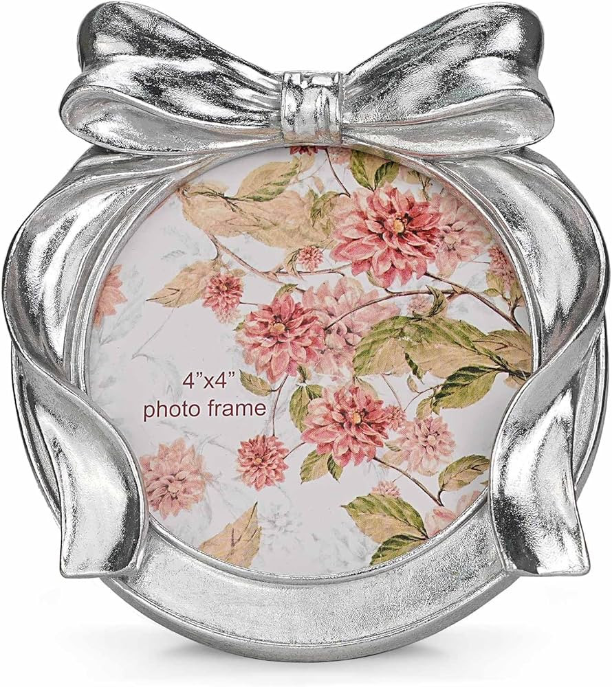 4x4 Round Picture Frame, Pink Ornate Photo Frame, Vintage Decorative Frames for Tabletop & Wall, ... | Amazon (US)