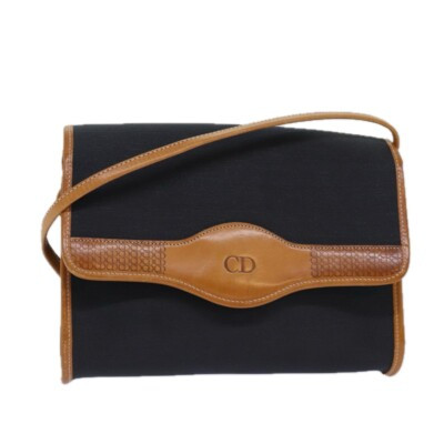 Christian Dior Shoulder Bag PVC Leather Black Auth fm3662  | eBay | eBay US