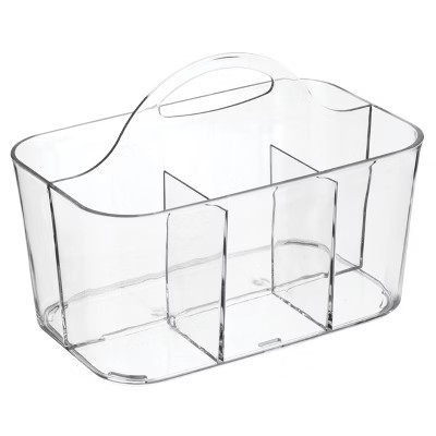 mDesign Plastic Sewing & Craft Storage Organizer Caddy Tote with Handle, Clear, USA Made | Target