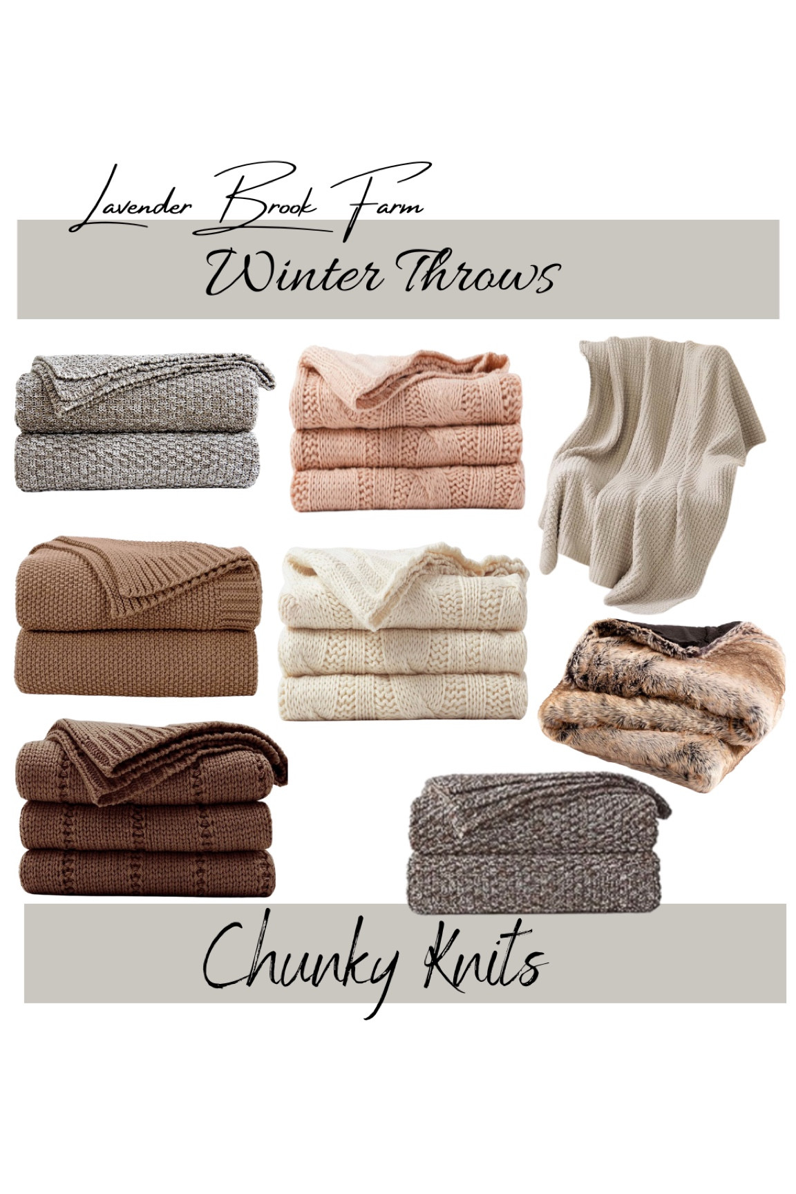Amazon chunky and cozy throws. 

#LTKHome #LTKStyleTip