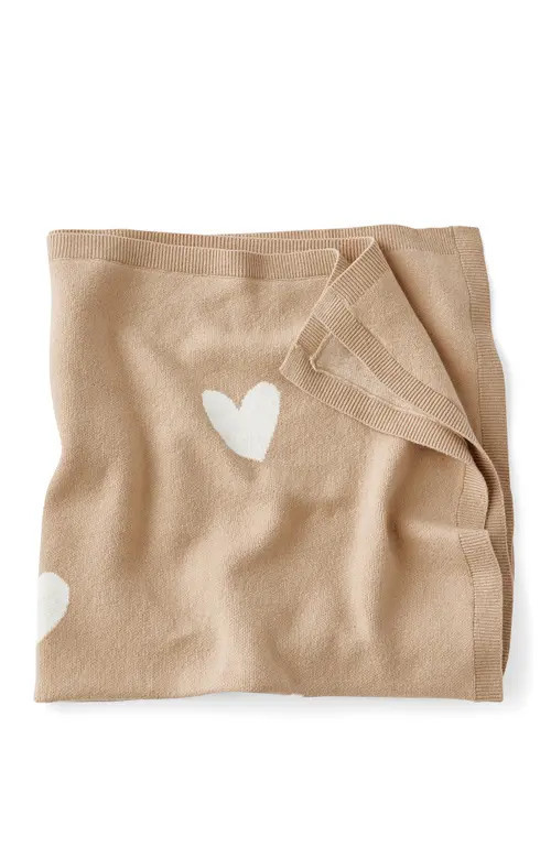 Cotton On Kids Organic Knit Blanket in Latte Cream Little Love at Nordstrom | Nordstrom