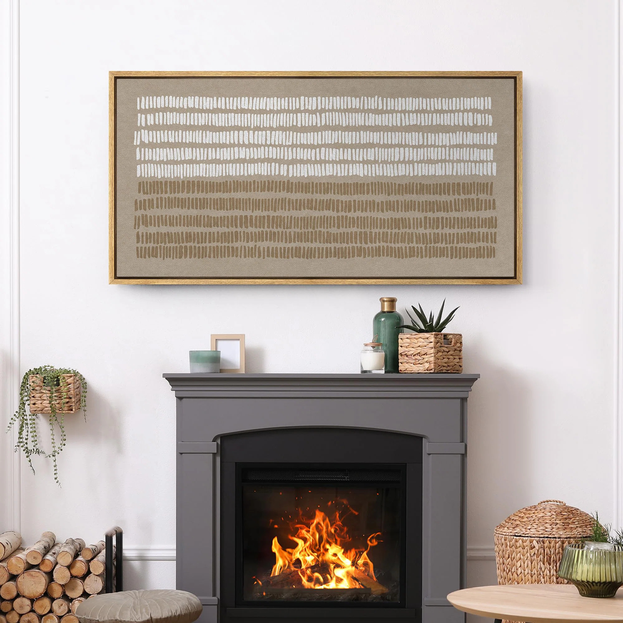 wall26 Modern Abstract Art with Textured Lines Modern Art | Wayfair | Wayfair North America