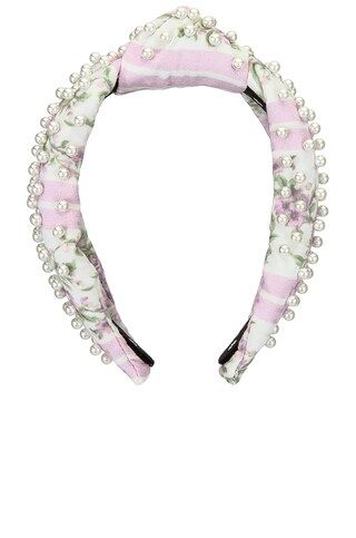 Lele Sadoughi X LoveShackFancy Mini Pearl Knotted Headband in Pastel Clouds from Revolve.com | Revolve Clothing (Global)