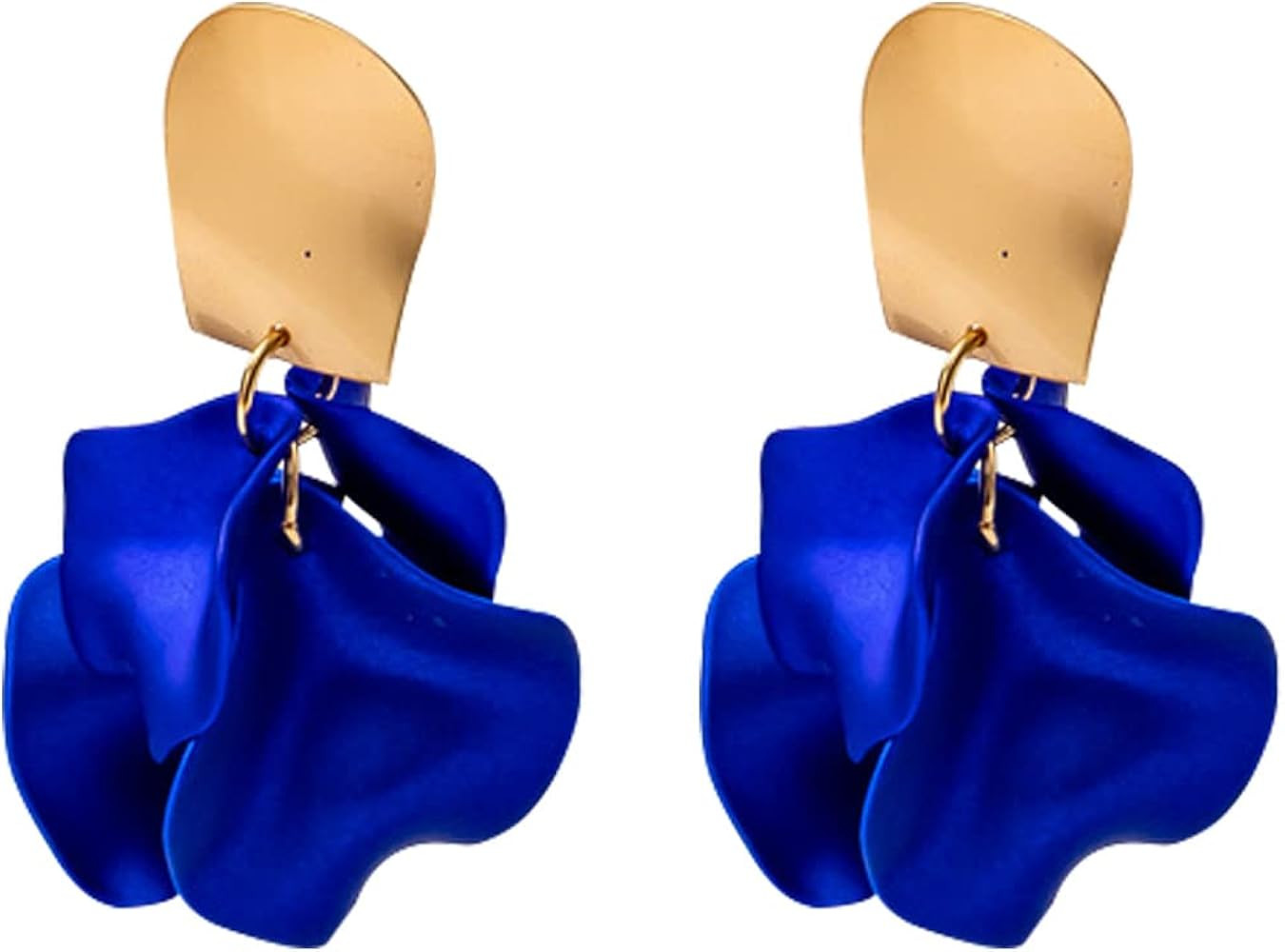 GUOXIAOMEI Chic Elegant Boho Red Rose Petal Dangle Resin Earrings Drop Acrylic Tiered Matte Flowe... | Amazon (US)