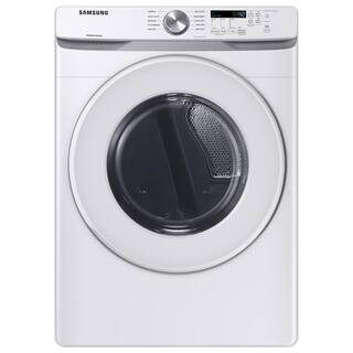 Samsung 7.5 cu. ft. Stackable Vented Gas Dryer with Sensor Dry in White DVG45T6000W - The Home De... | The Home Depot