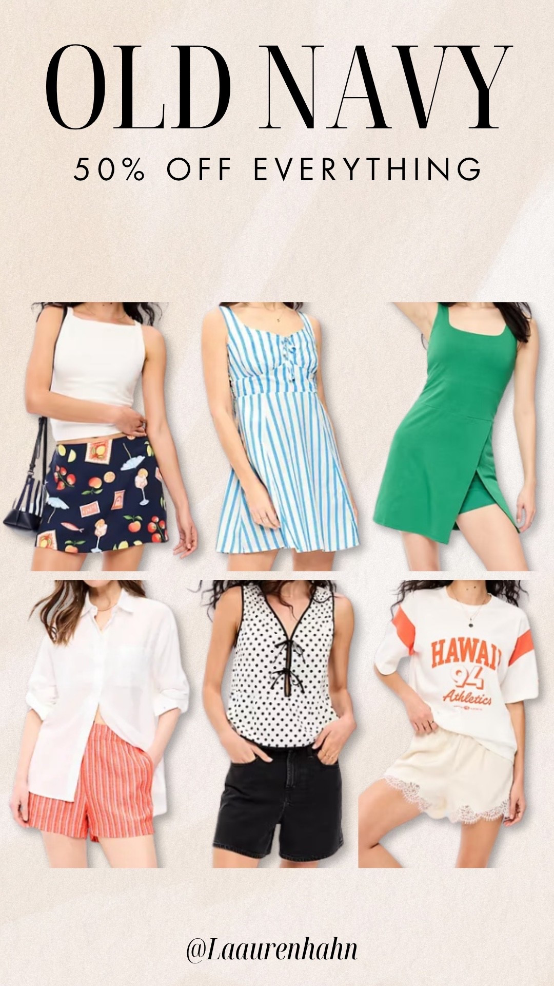 Everything is 50% off at Old Navy!

#LTKSaleAlert