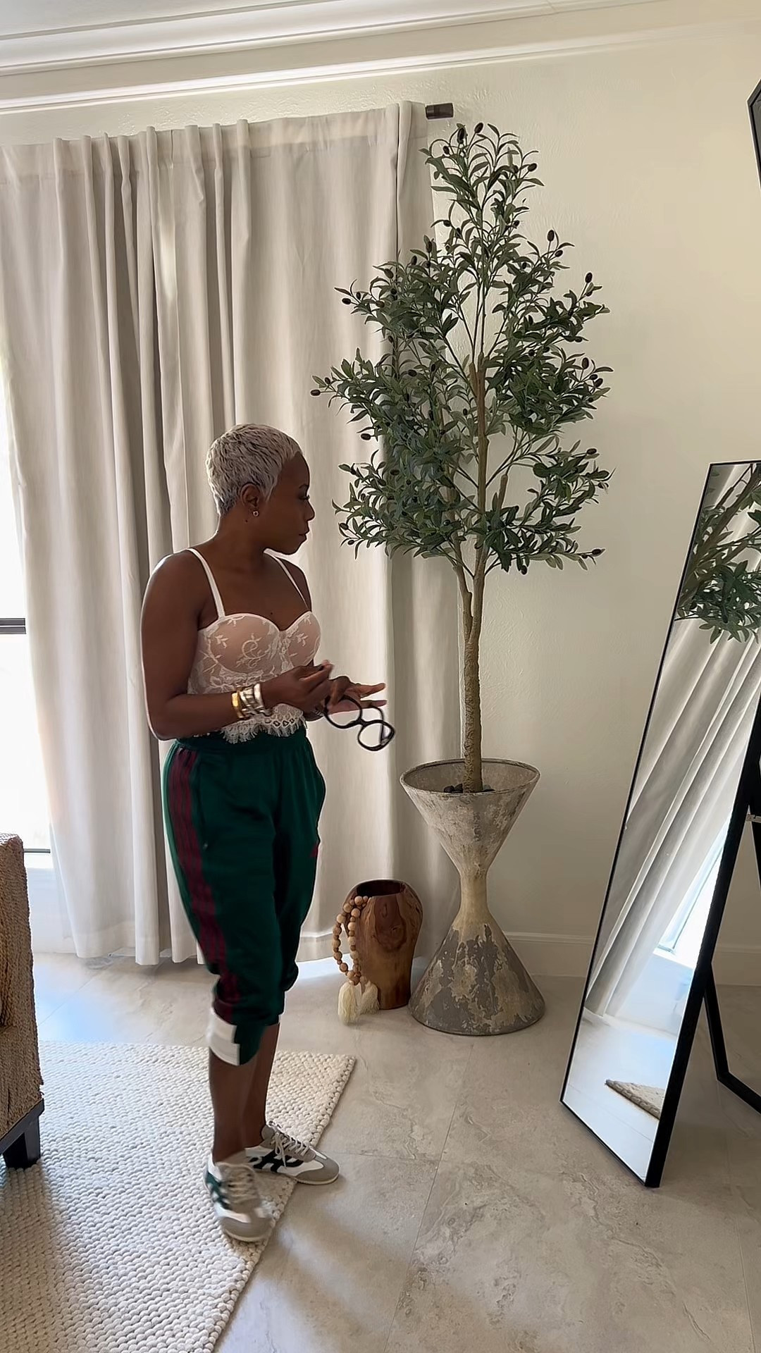 Adidas joggers and sneakers