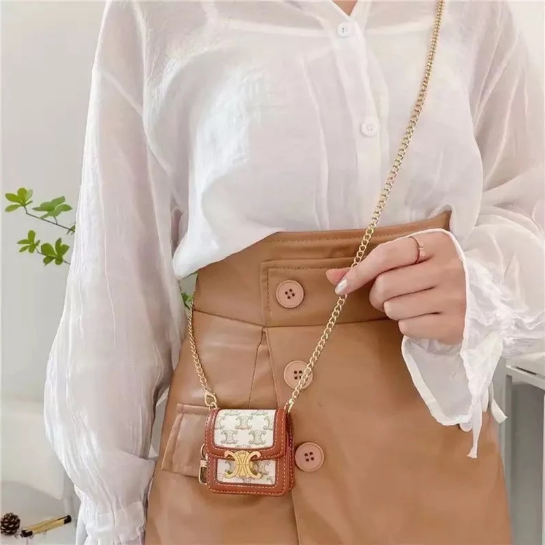 Airpods Luxury Leather Case Fashion Designer Wireless Headset - Etsy | Etsy (US)