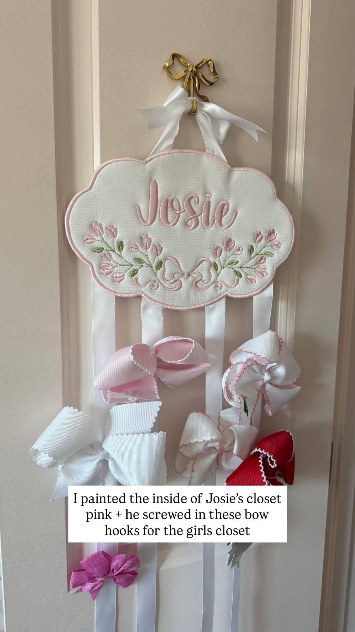 Monogrammed Bow organizer 🎀

#LTKHome #LTKKids #LTKBaby