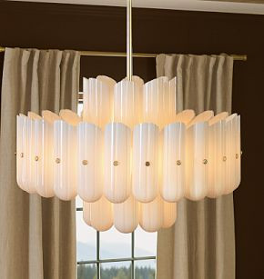 Roll & Hill Lorna LED Double Tier Chandelier, 35" Width | Rejuvenation