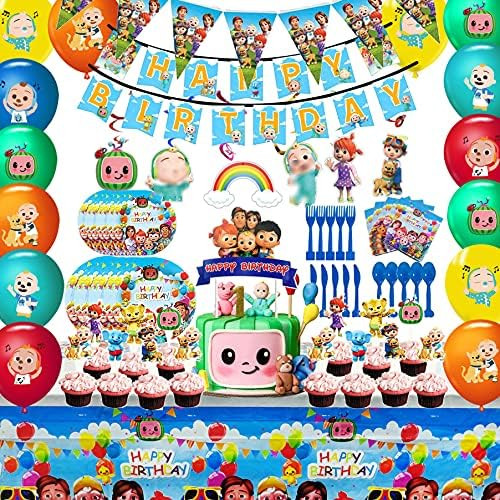 JJ Party Melon Birthday Party Supplies Favor Decorations Include Flatware, Plates, Tablecloth, Ba... | Amazon (US)