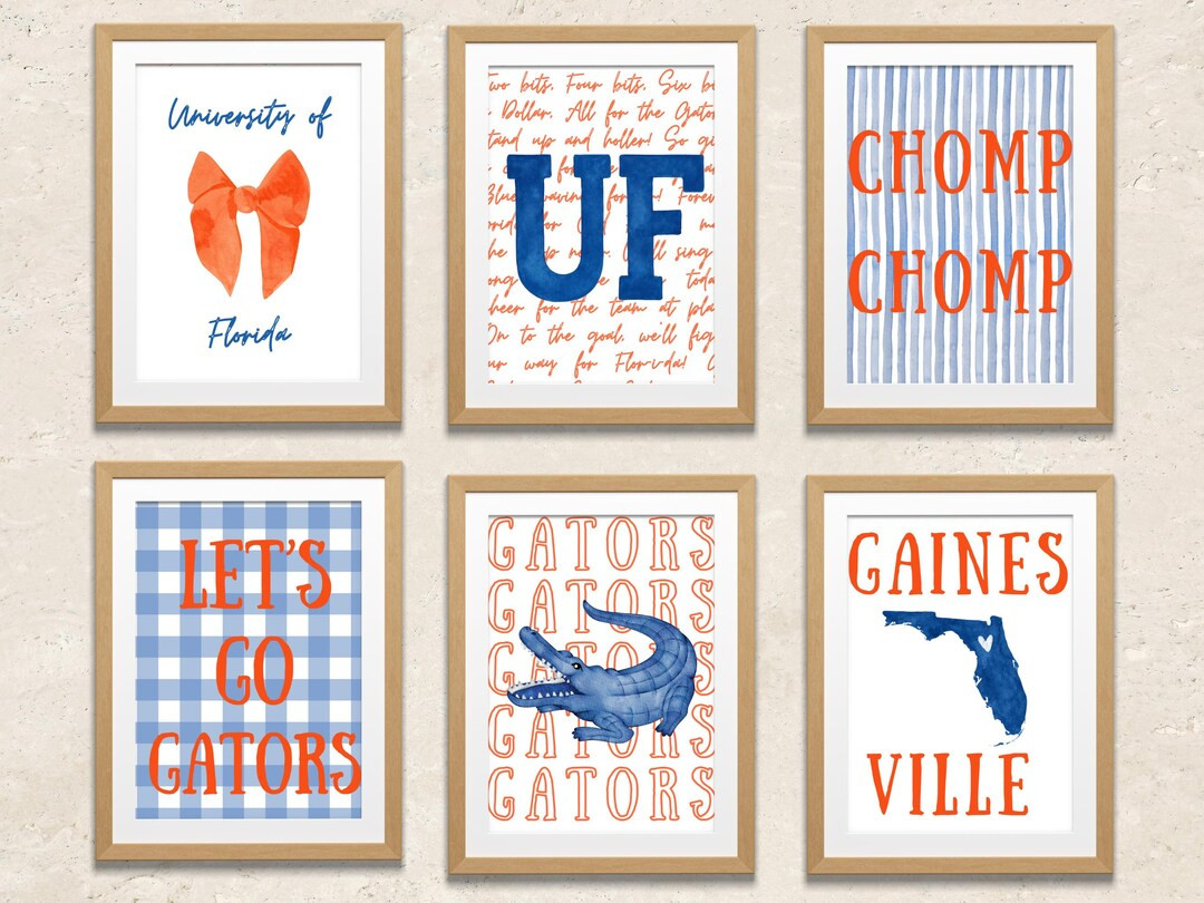 University of Florida Wall Art | Printable Florida Gators Wall Decor | Florida Gators Gallery Wal... | Etsy (US)