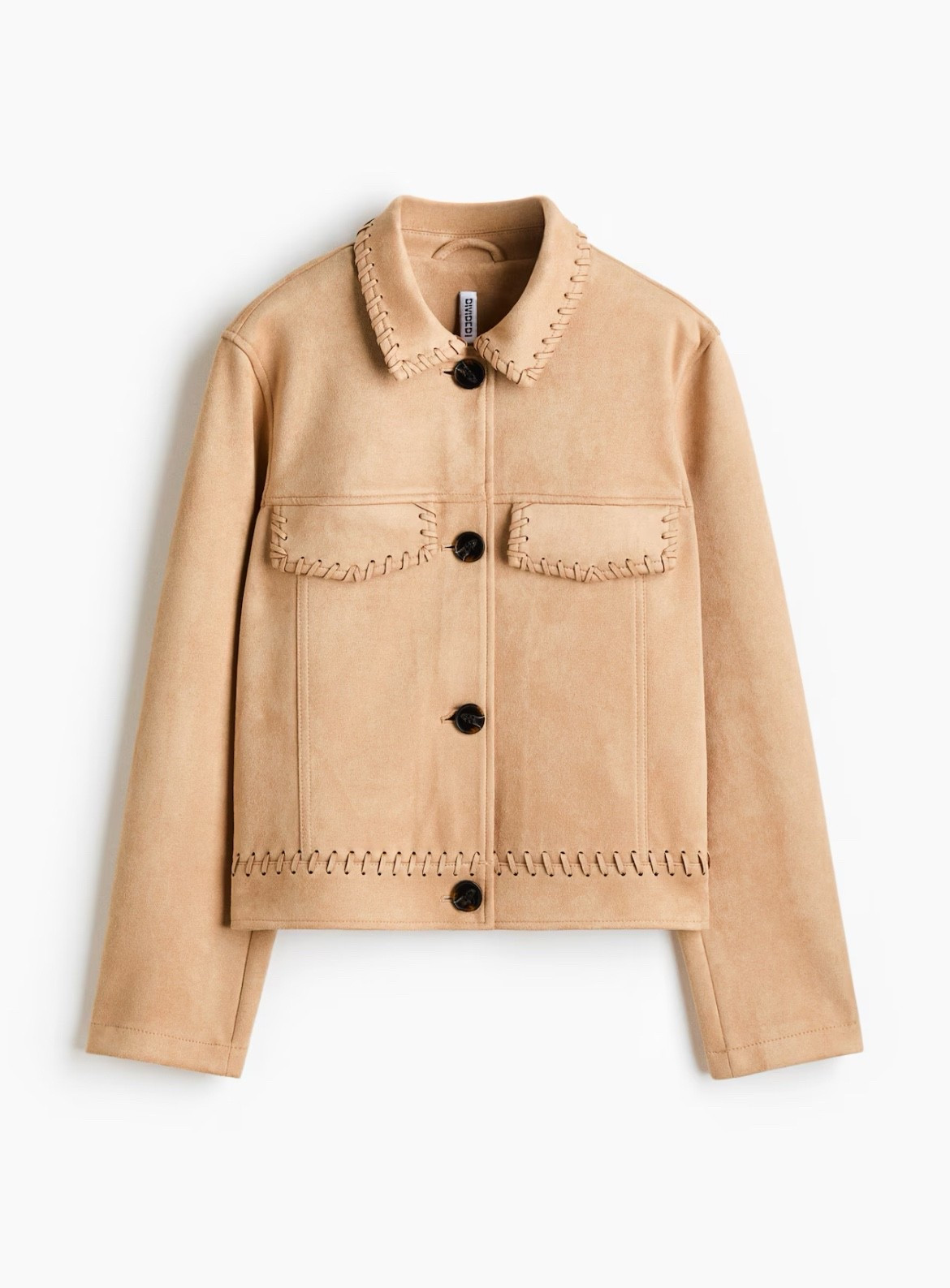 Tan Faux suede whip stitch jacket 

#LTKSeasonal #LTKFindsUnder50