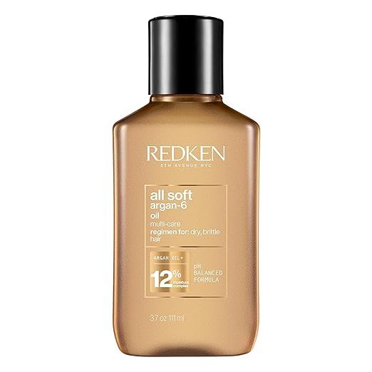 Redken All Soft Argan-6 Oil Treatment | For Dry Hair | Deeply Conditions Hair, Adds Softness & Sh... | Amazon (US)