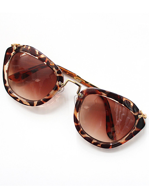 Leopard Rim Brown Sunglasses | SHEIN