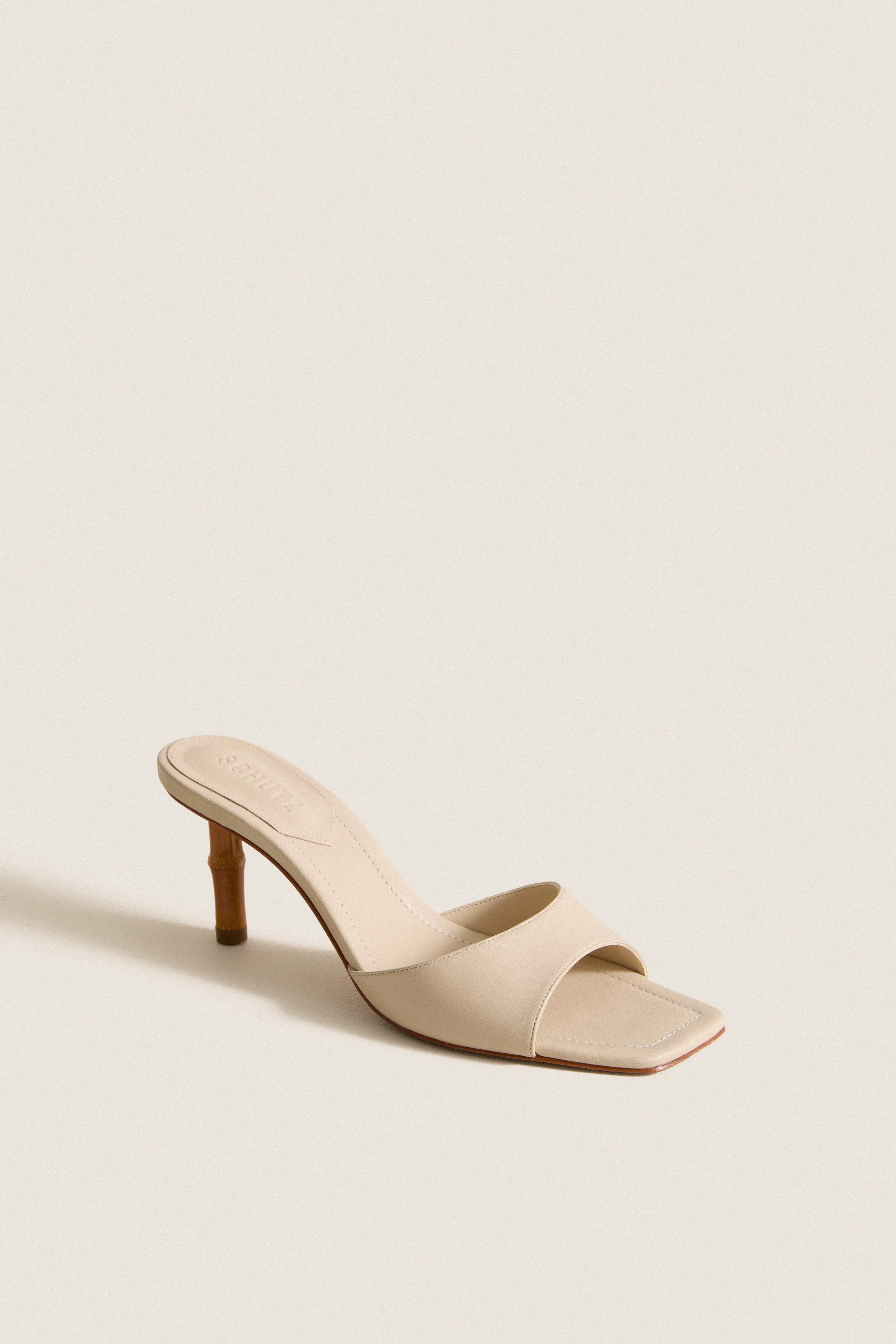 Egg Shell Leena Bamboo Heels | Tuckernuck (US)