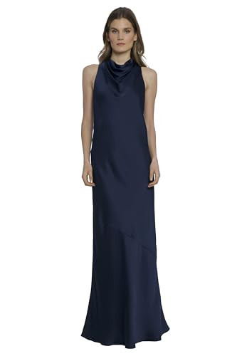 Maggy London High Neck Floor Length Fit and Flare Halter Formal Dresses for Women, Navy Blazer | Amazon (US)