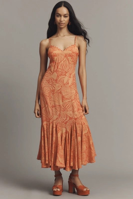 Conditions Apply Ellianna Ruffled Slip Maxi Dress | Anthropologie (US)