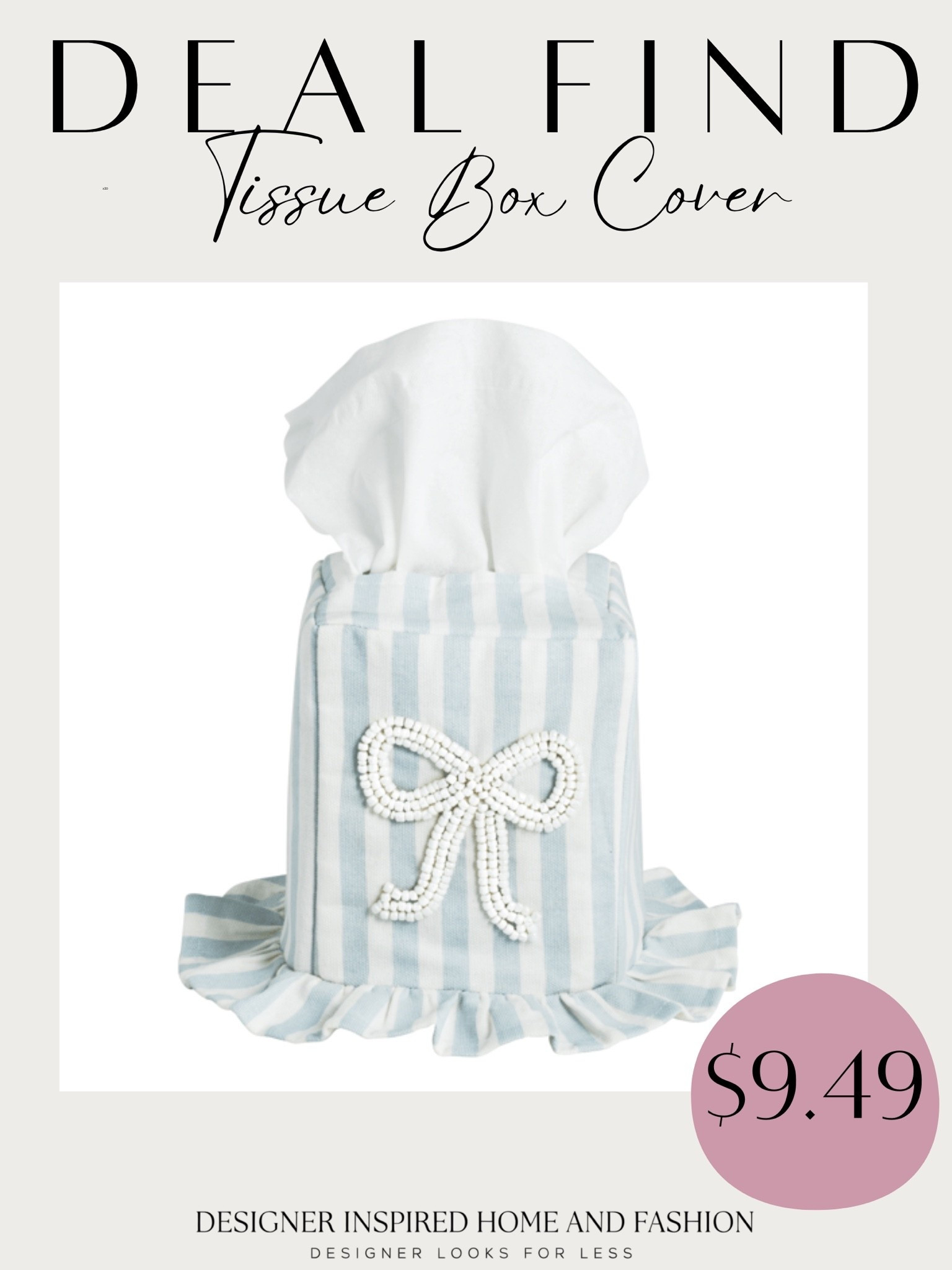 On my hunt for all things dorm I came across this sweet tissue box cover on sale!