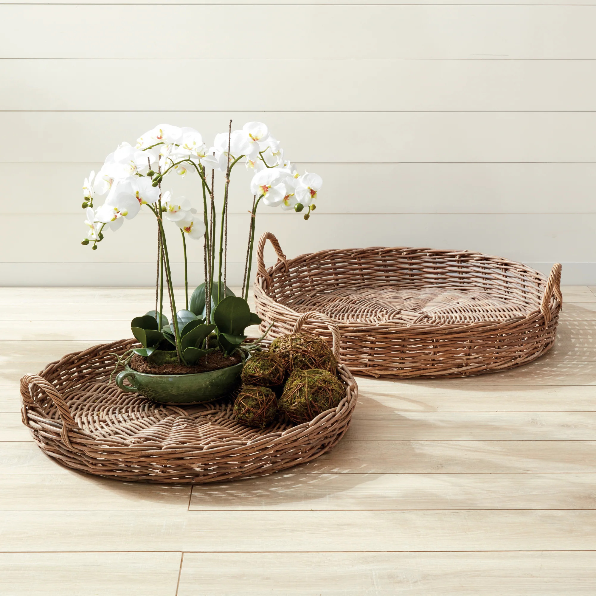 Avery XL Low Round Basket Set of 2 | Gorgeous Living