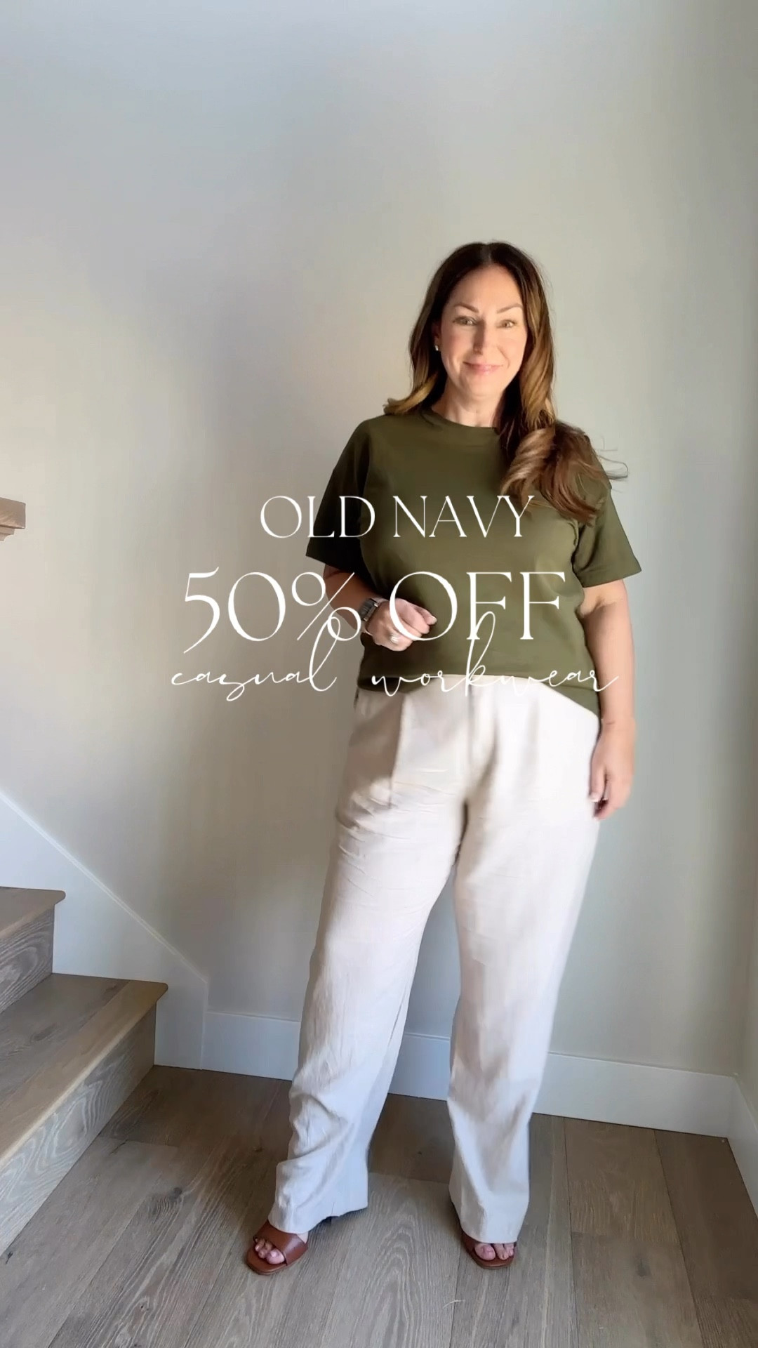 Casual workwear with 50% off @oldnavy 

Fit tips: tops tts, L // pants run tts, wearing a 14 but they are big in the crop style // linen pants, L // dress tts, L 

#oldNavyStyle #oldnavypartner

Teacher outfit workwear back to school work business casual old navy affordable outfit midsize outfits TheRecrutierMom 

#LTKSaleAlert #LTKWorkwear #LTKMidsize