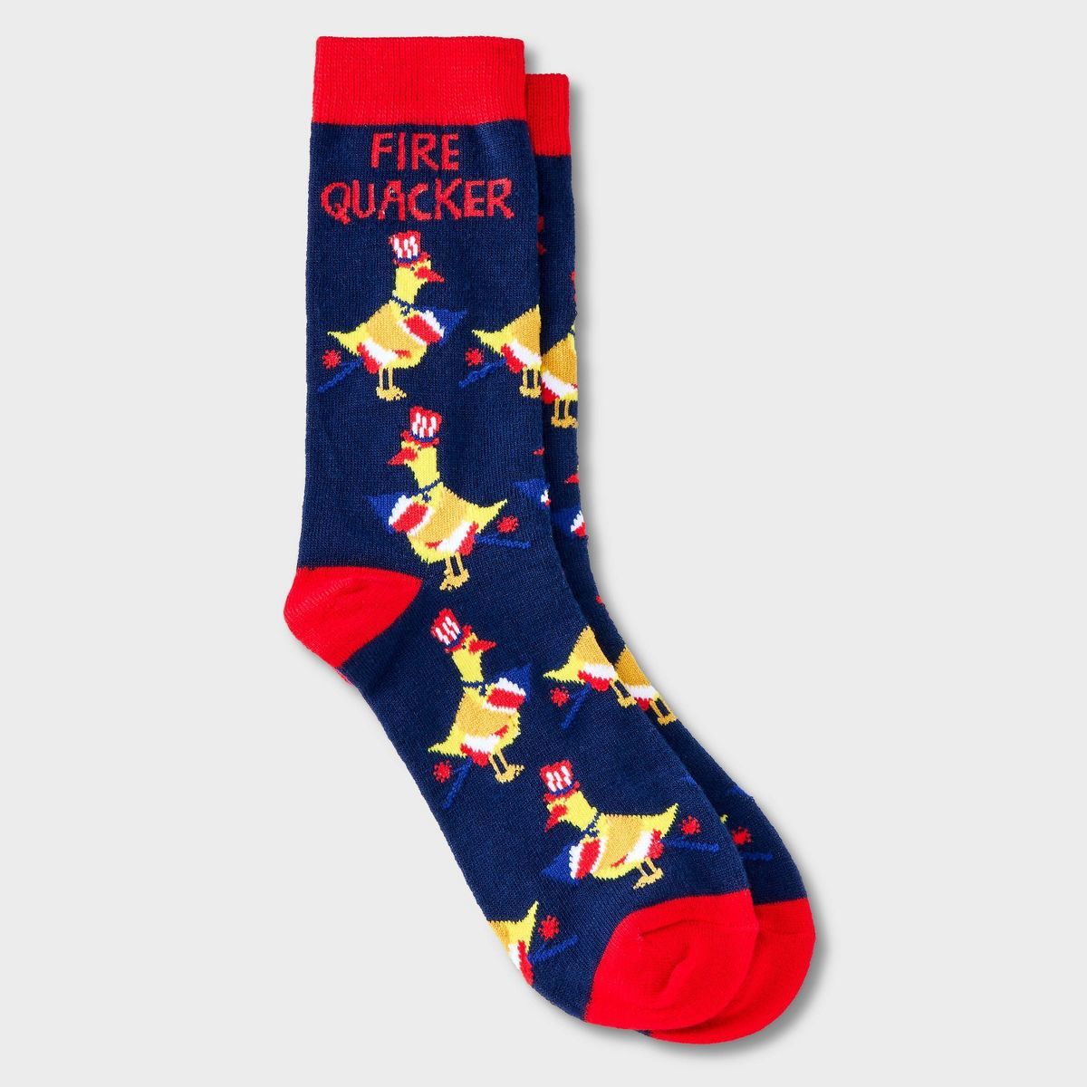 Women's 'Fire Quacker' Duck Crew Socks - Navy 4-10 | Target