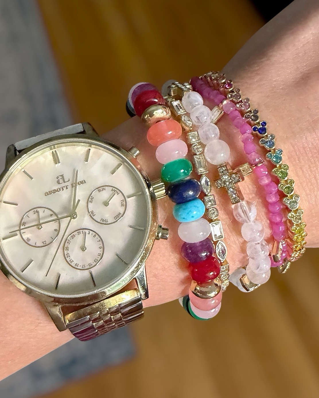 BaubleBar $10 Bracelet Stack 💖 Preppy Summer Jewelry Finds

The cutest stack alert 💖✨ BaubleBar’s summer kickoff is SO good—these bracelets are just $10 and perfect for mixing, matching, and stacking! I love how colorful and playful they are while still feeling polished and preppy.

Styled them with a simple white tee, bright pink denim, and fun striped slides for an easy everyday look that lets the accessories shine 💕 The mix of pearls, gold, and colorful beads makes this stack feel elevated but still fun for summer.

Such a great way to refresh your accessories without breaking the bank—and they make the sweetest little gifts too 🎁

baublebar bracelet stack, $10 jewelry sale, affordable jewelry finds, preppy jewelry style, colorful beaded bracelets, summer accessories 2026, stacking bracelets trend, pearl bracelet stack, gold bracelet stack, everyday jewelry essentials, gift ideas for her, budget friendly fashion finds, pink outfit ideas, preppy summer outfit, classic white tee outfit, lilly pulitzer style outfit, feminine preppy style, grandmillennial accessories, coastal preppy style, cute summer outfits, everyday mom style, casual chic outfit ideas, Mother’s Day gift, Mother’s Day jewelry, Disney jewelry, tennis bracelet 

#LTKSaleAlert #LTKMothersDay #LTKOver40

#LTKSaleAlert #LTKOver40 #LTKSeasonal