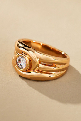 Luv Aj Wave Bezel Ring | Anthropologie (US)