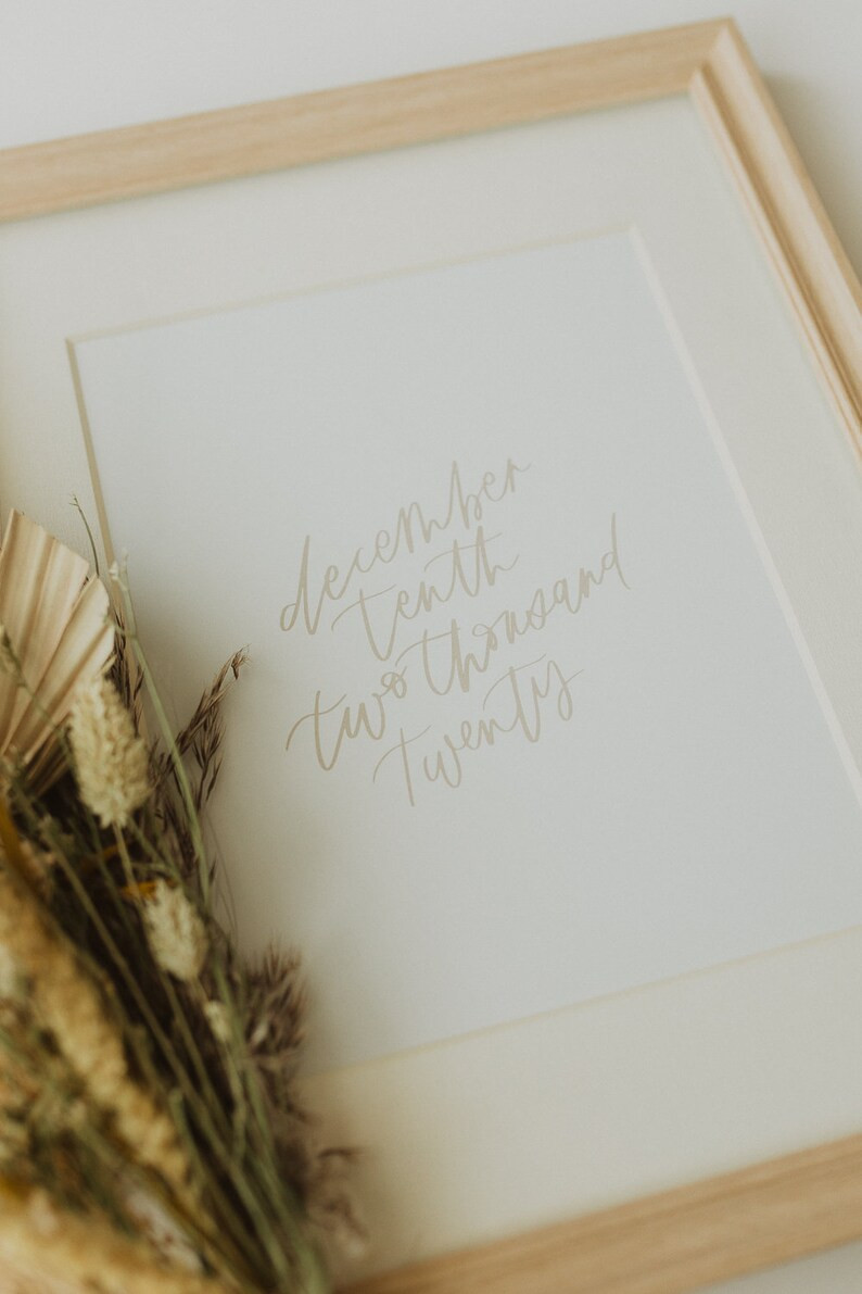 Handwritten Date Print - Etsy | Etsy (US)