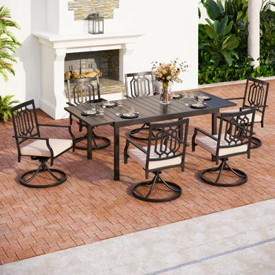Argyri Square 6 - Person 61.5" Long Dining Set with Cushions | Wayfair North America