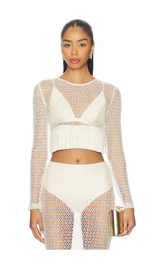 Crochet Bloom Top in Beige | Revolve Clothing (Global)