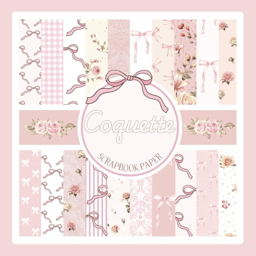 Coquette Scrapbook Paper: Shabby Chic Bows Craft Paper Pad For Scrapbooking, Mixed Media, Decoupa... | Amazon (US)