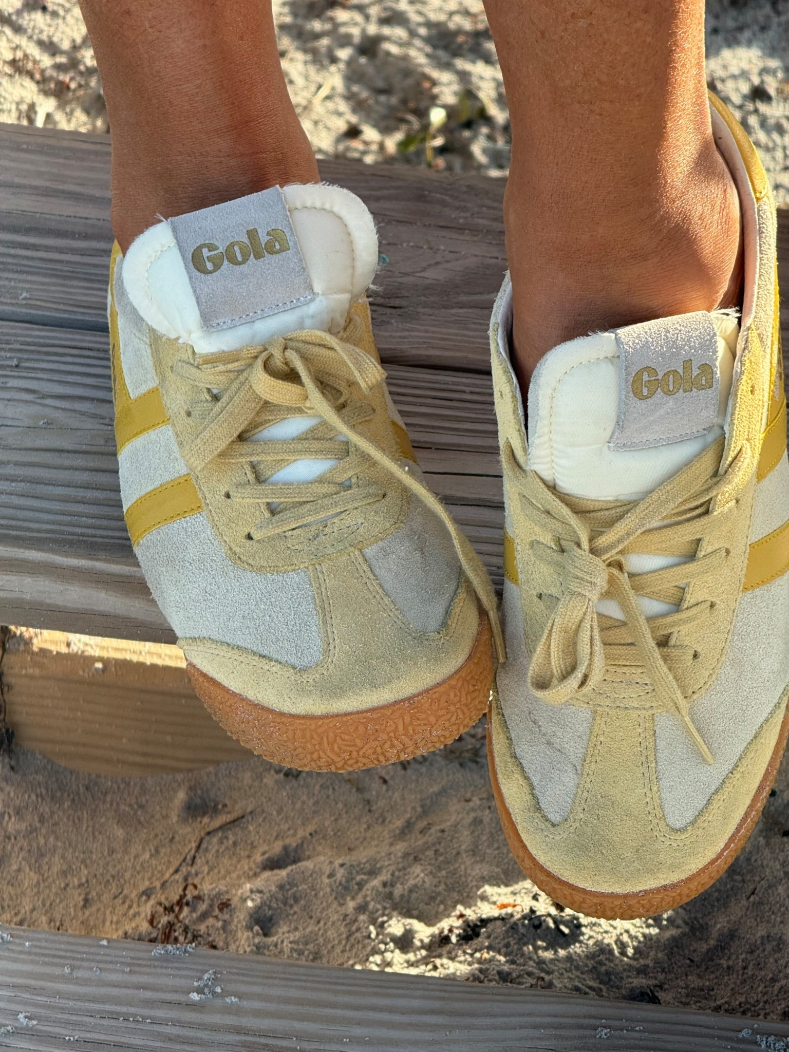 Gola yellow sneakers 
Wearing my normal size 


#LTKActive #LTKStyleTip #LTKFestival