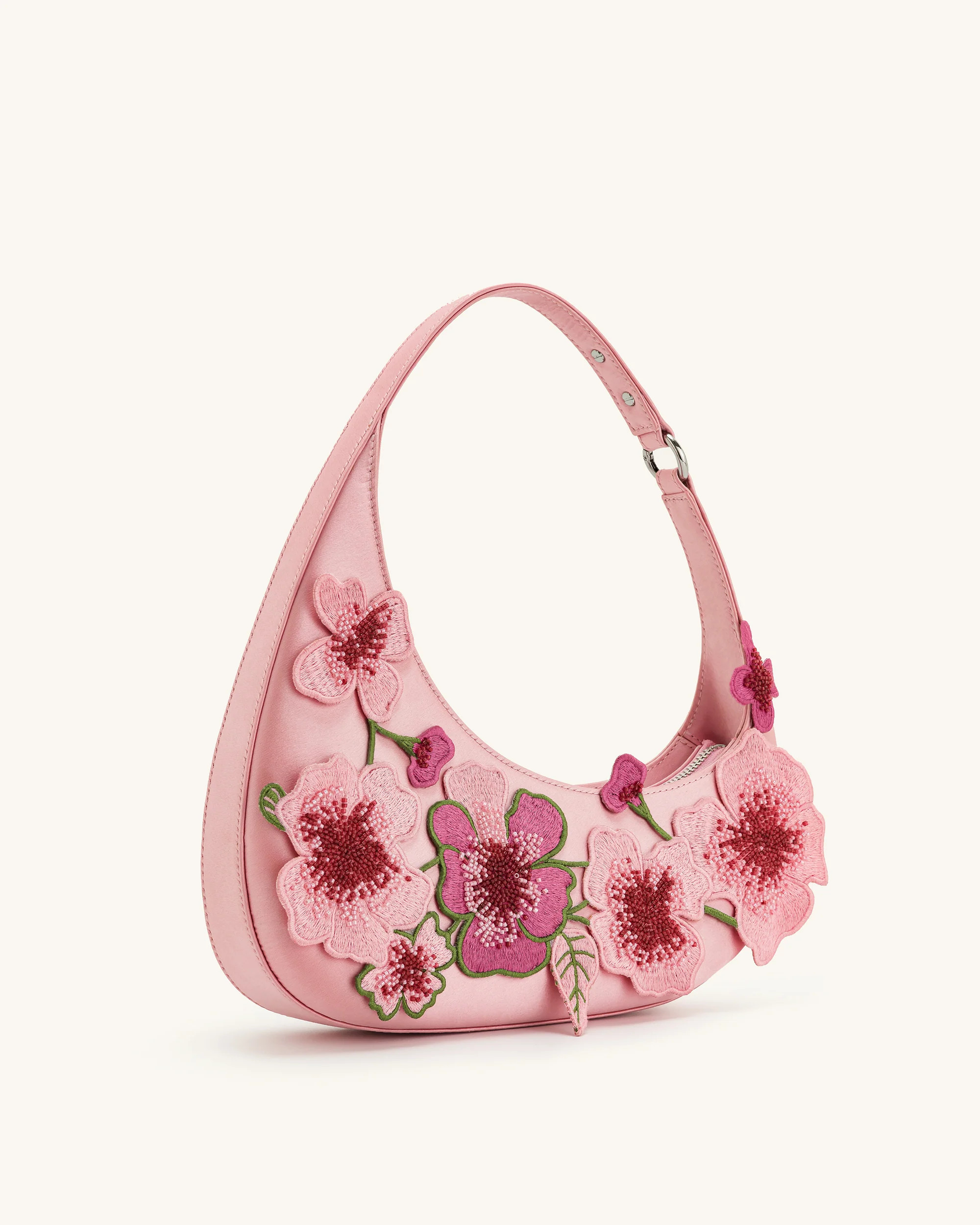 Harlee Embroidered Shoulder Bag - Pink | JW PEI US