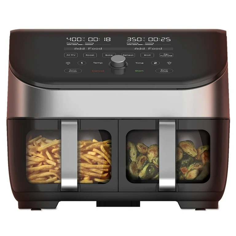 Instant Pot Vortex Plus XL 8-Quart Air Fryer, Stainless Steel - Dual Baskets, Clear Cooking Windo... | Walmart (US)