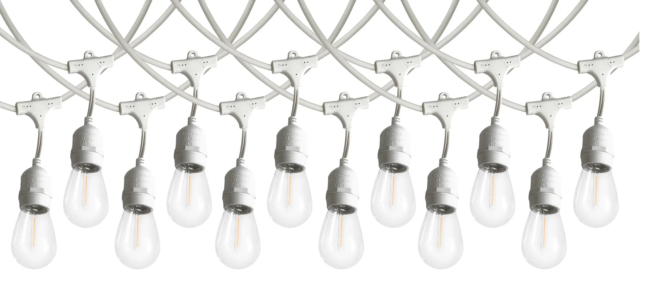 Harbor Breeze 24-ft Plug-in White Outdoor String Light with 12 White -Light LED Edison Bulbs | SL... | Lowe's