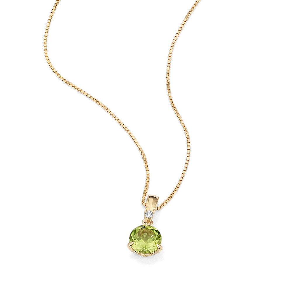 Bondi Peridot & Diamond Pendant | Shane Co