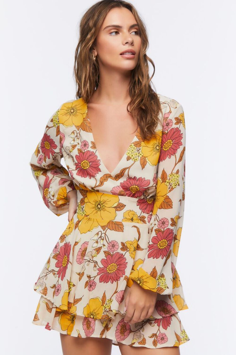 Floral Print Chiffon Mini Dress | Forever 21 | Forever 21 (US)