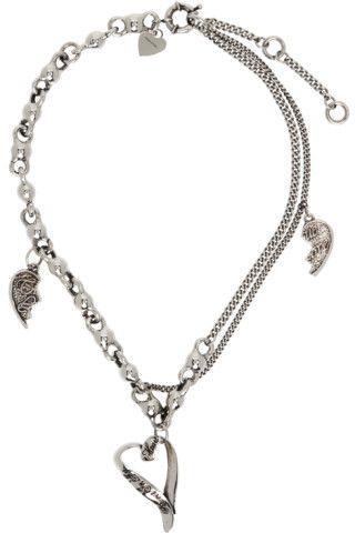 Acne Studios - Silver Charm Necklace | SSENSE