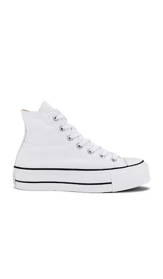 Chuck Taylor All Star Lift Hi in White | Revolve Clothing (Global)