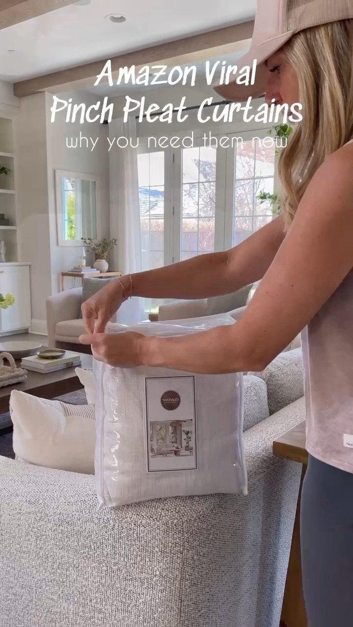 Amazon viral pinch pleat curtains for your living room! I have the beige white color, 52” wide and 108” long with my 10 foot ceilings! Also linked my sofa, coffee table, accent chairs and more!

(1/28)

#LTKstyletip #LTKhome #LTKVideo