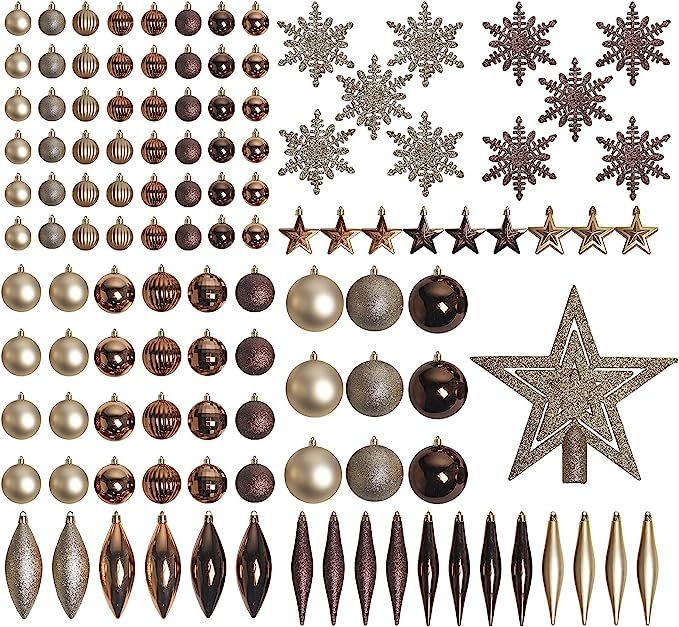 PEIDUO119 CT Christmas Balls Tree Ornaments, Shatterproof Ball Set, Seasonal Decorations for Xmas... | Amazon (US)