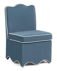 22x31x21.5 velvet scalloped bottom skirted anywhere chair | TJ Maxx