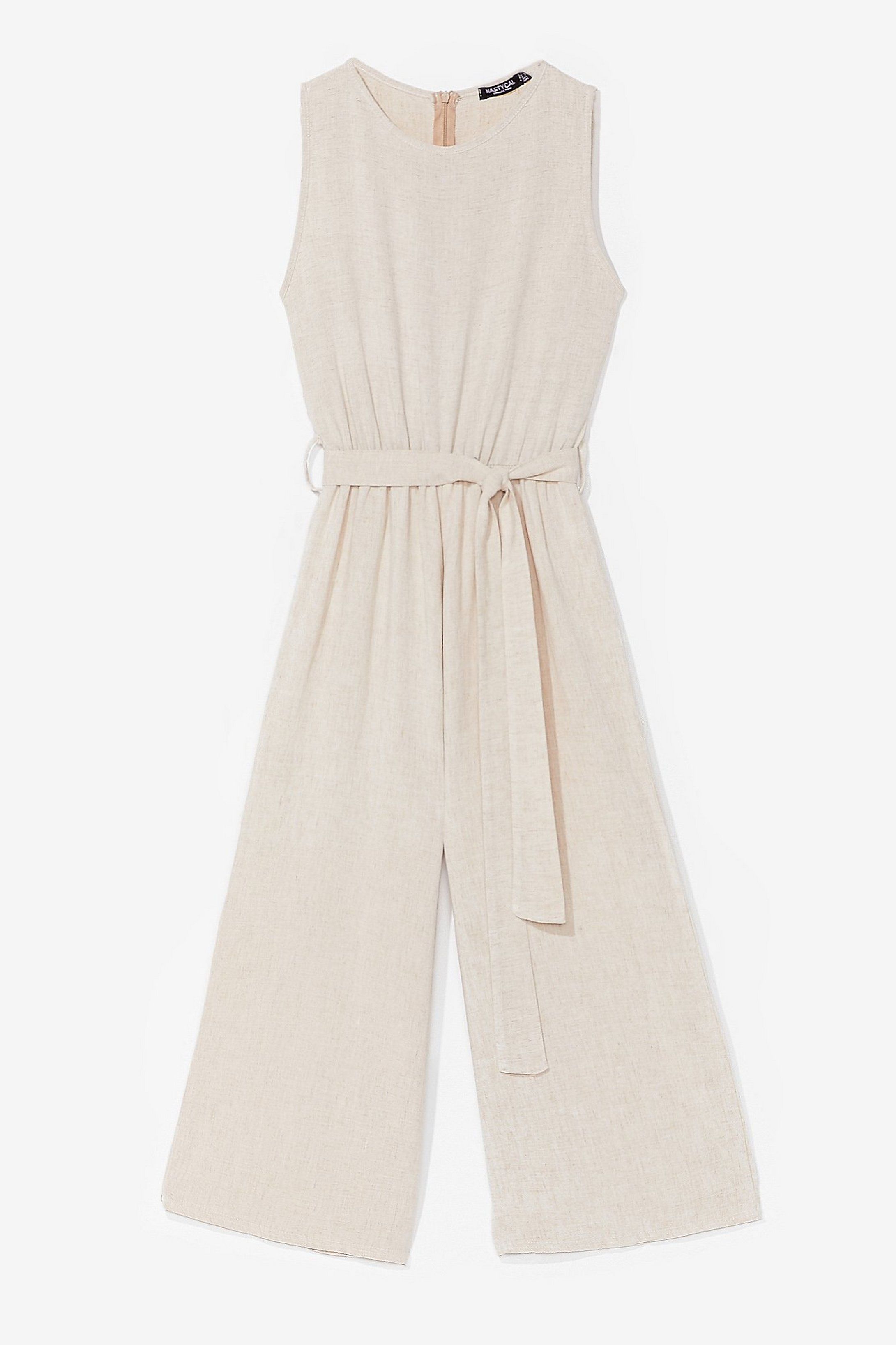 Into Linen Belted Culotte Jumpsuit | NastyGal (US & CA)