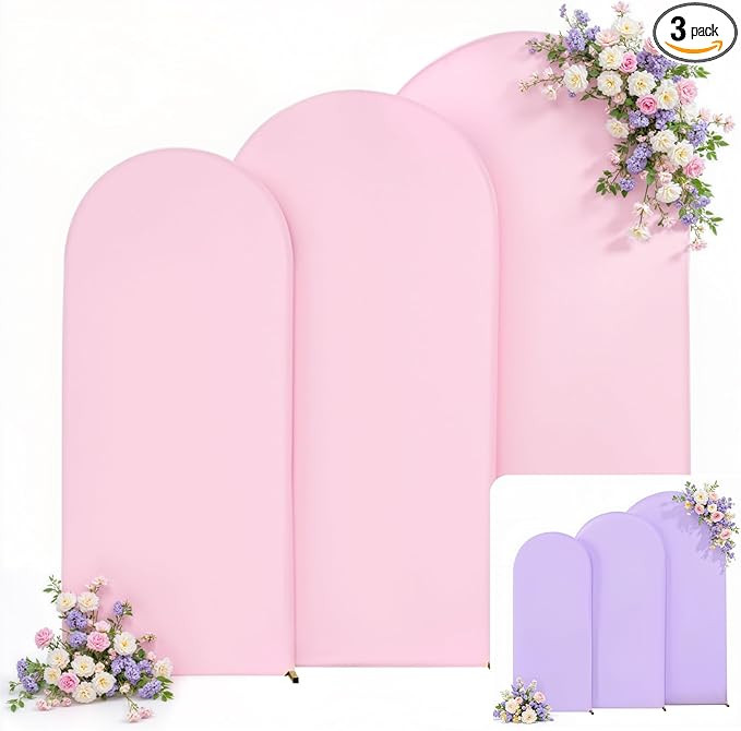 Set of 3 Arch Backdrop Covers(6ft, 5ft, 4ft) - Premium Stretchy Spandex Backdrop Arch Stand Cover... | Amazon (US)