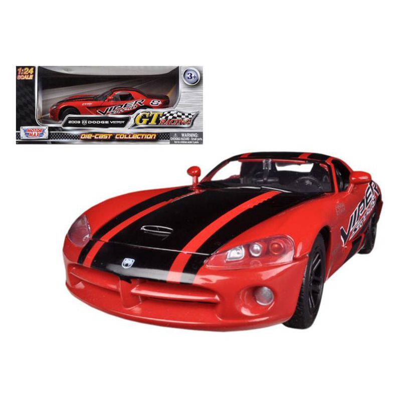 2003 Dodge Viper SRT-10 #8 Red with Black Stripes "GT Racing" Series 1/24 Diecast Model Car by Mo... | Target