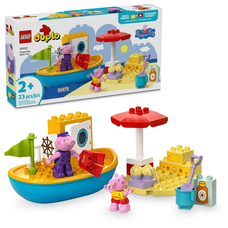 LEGO DUPLO Peppa Pig Boat Trip Bath Toy, Learning Set for Preschool Kids with 2 Peppa Pig Figures... | Walmart (US)
